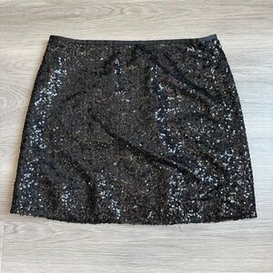 J.Crew Factory Black Sequin Mini Skirt